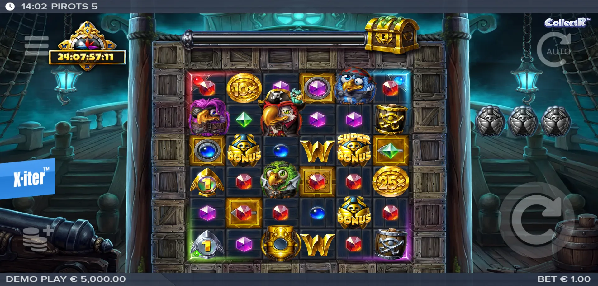 Pirots 5 Cursed Temple su Lottomatica Casino — panoramica del gioco